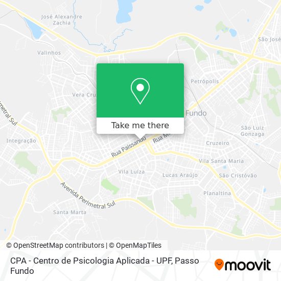 Mapa CPA - Centro de Psicologia Aplicada - UPF