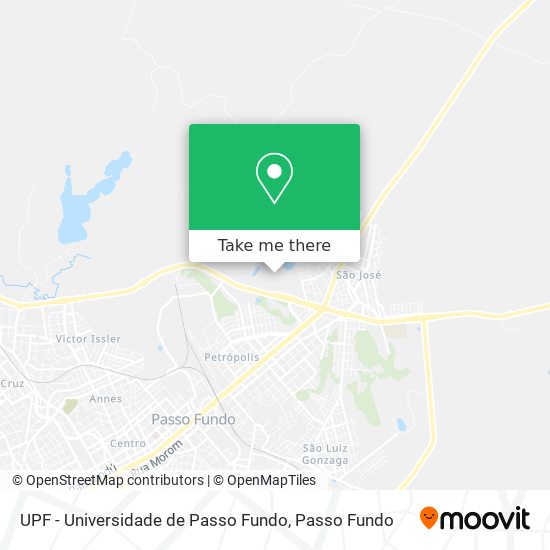 Mapa UPF - Universidade de Passo Fundo