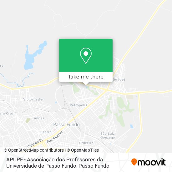 APUPF - Associação dos Professores da Universidade de Passo Fundo map