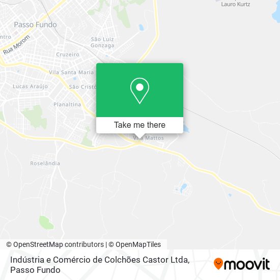 Indústria e Comércio de Colchões Castor Ltda map