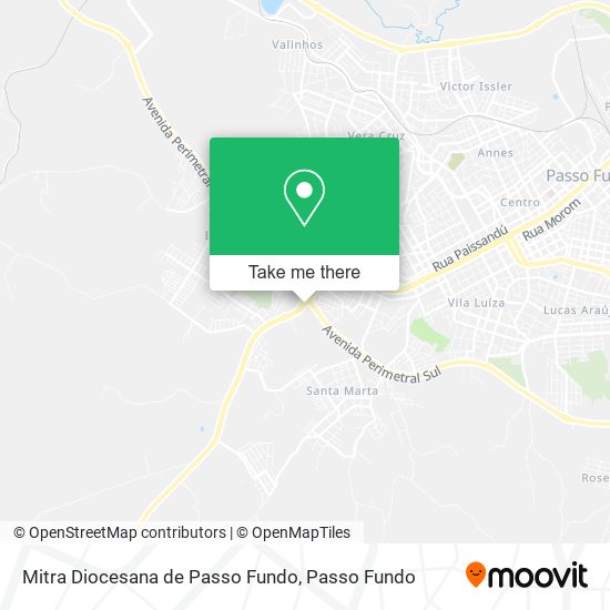 Mapa Mitra Diocesana de Passo Fundo