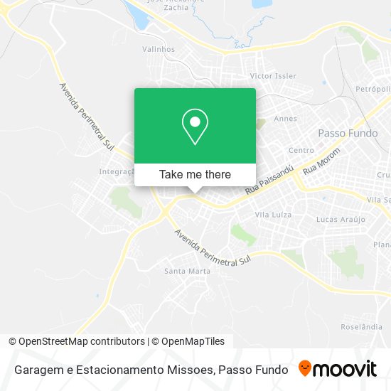 Garagem e Estacionamento Missoes map
