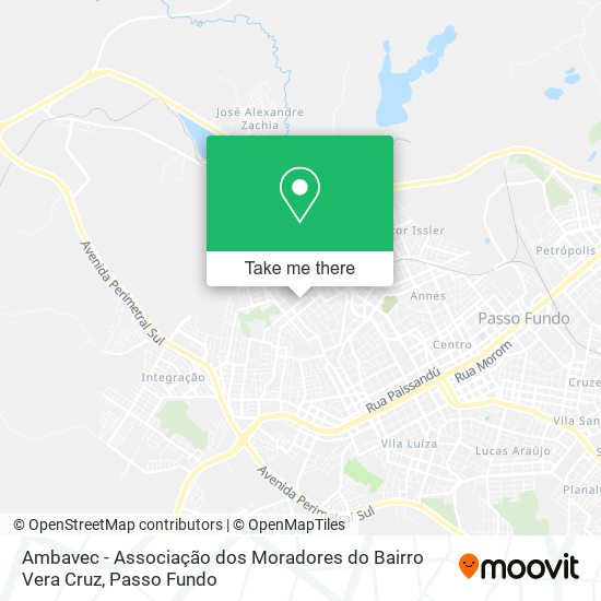 Mapa Ambavec - Associação dos Moradores do Bairro Vera Cruz