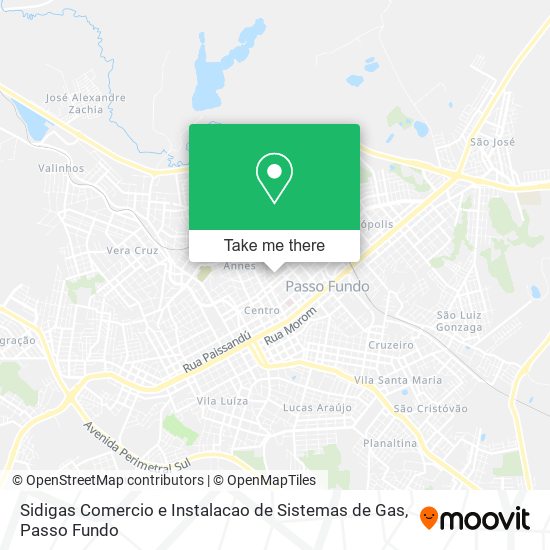 Sidigas Comercio e Instalacao de Sistemas de Gas map