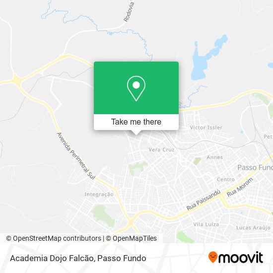 Mapa Academia Dojo Falcão