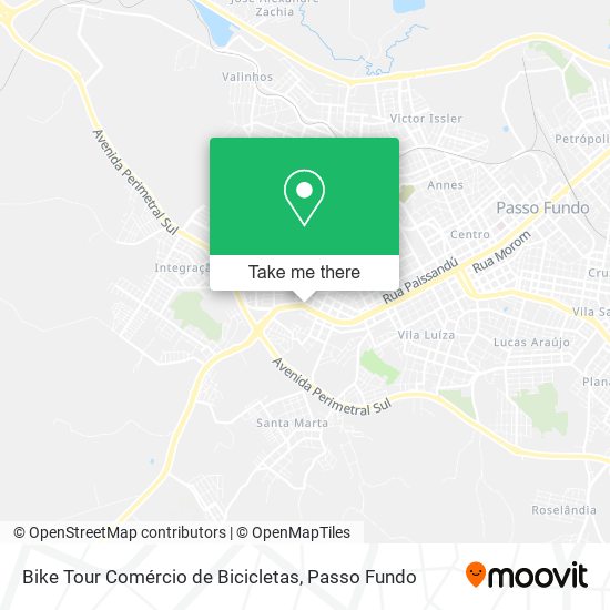 Mapa Bike Tour Comércio de Bicicletas