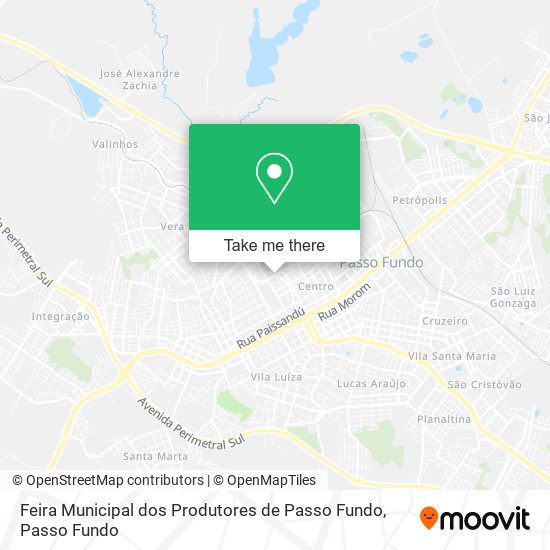 Mapa Feira Municipal dos Produtores de Passo Fundo