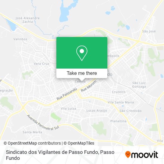 Sindicato dos Vigilantes de Passo Fundo map