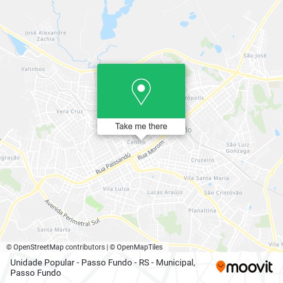 Unidade Popular - Passo Fundo - RS - Municipal map