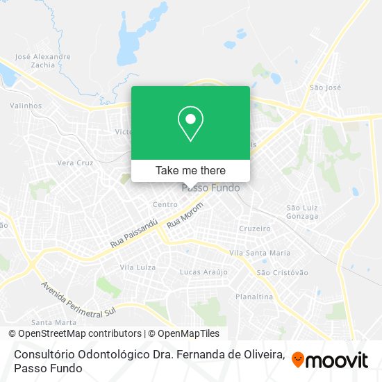 Mapa Consultório Odontológico Dra. Fernanda de Oliveira