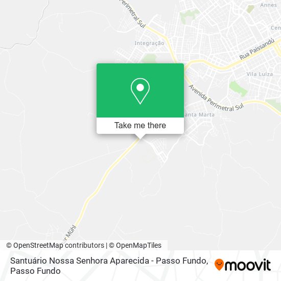 Mapa Santuário Nossa Senhora Aparecida - Passo Fundo