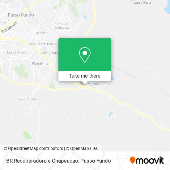 Mapa BR Recuperadora e Chapeacao