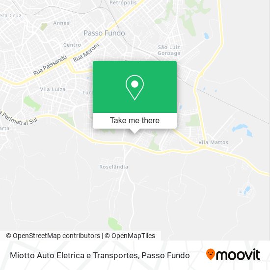 Mapa Miotto Auto Eletrica e Transportes