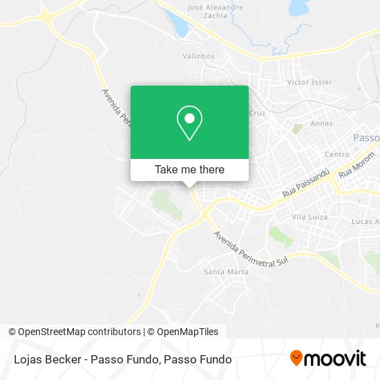 Mapa Lojas Becker - Passo Fundo
