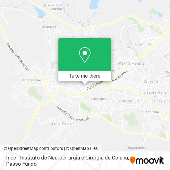 Incc - Instituto de Neurocirurgia e Cirurgia de Coluna map