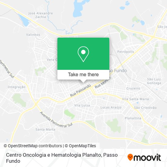 Mapa Centro Oncologia e Hematologia Planalto