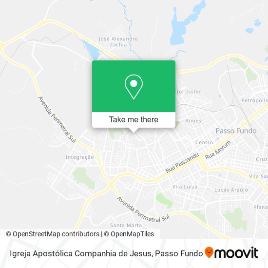 Mapa Igreja Apostólica Companhia de Jesus