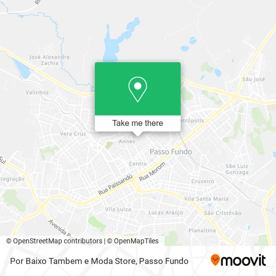 Por Baixo Tambem e Moda Store map
