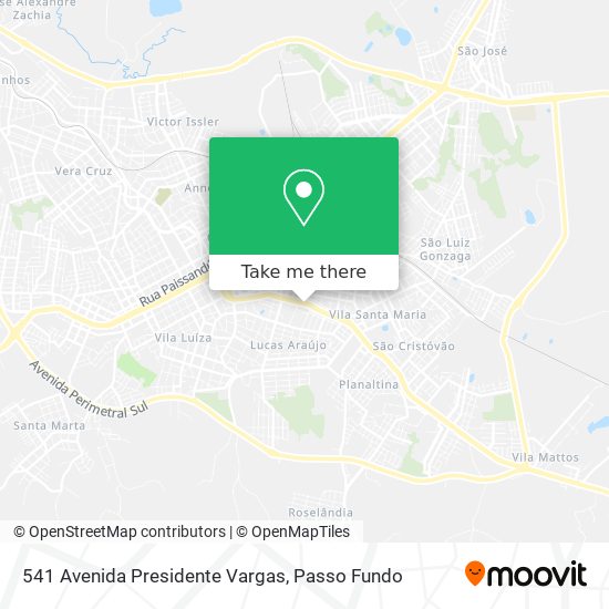 Mapa 541 Avenida Presidente Vargas