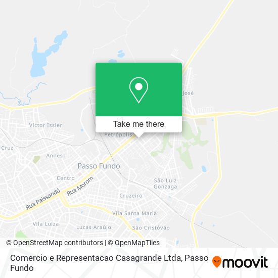 Comercio e Representacao Casagrande Ltda map