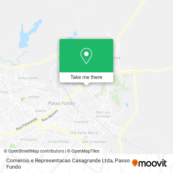 Comercio e Representacao Casagrande Ltda map