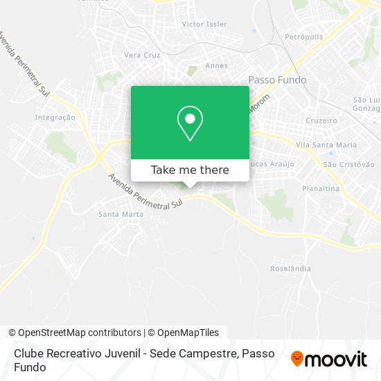 Mapa Clube Recreativo Juvenil - Sede Campestre