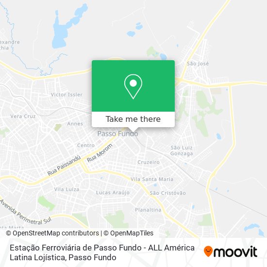 Estação Ferroviária de Passo Fundo - ALL América Latina Lojística map