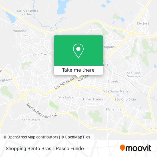 Mapa Shopping Bento Brasil