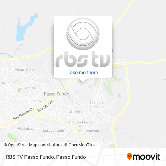 RBS TV Passo Fundo map