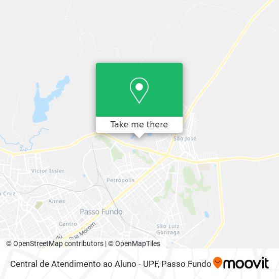 Central de Atendimento ao Aluno - UPF map