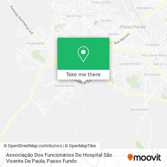 Associação Dos Funcionários  Do Hospital São Vicente De Paula map