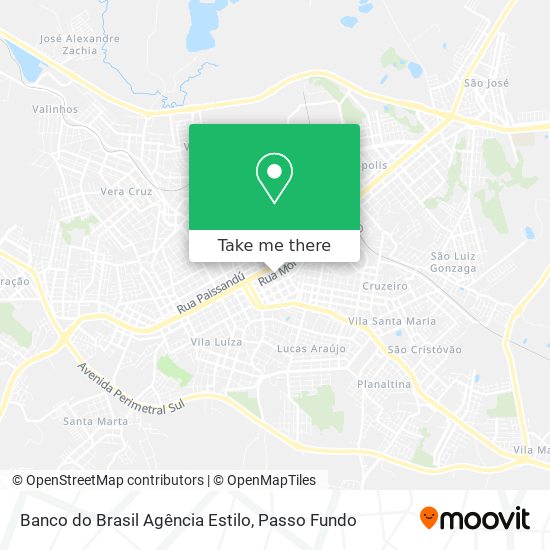 Mapa Banco do Brasil Agência Estilo