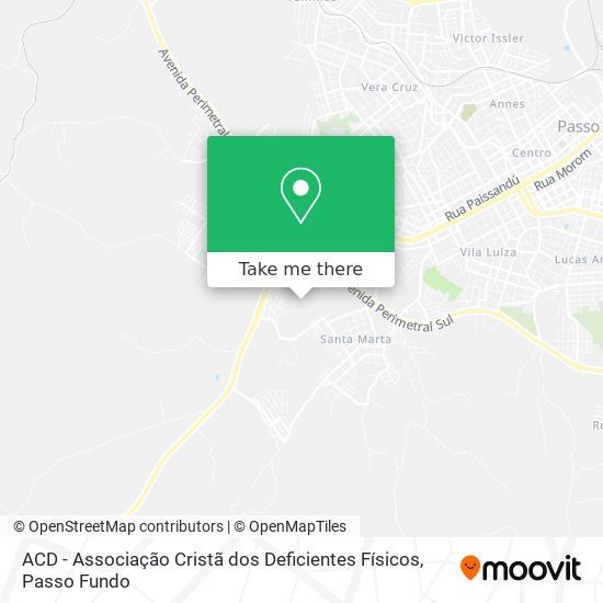 ACD - Associação Cristã dos Deficientes Físicos map