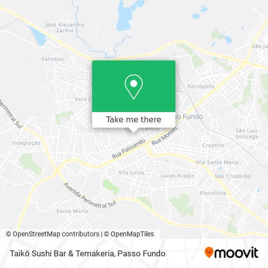 Mapa Taikô Sushi Bar & Temakeria
