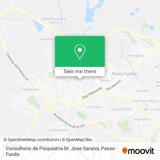 Mapa Consultorio de Psiquiatria Dr. Jose Saraiva