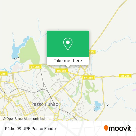 Mapa Rádio 99 UPF