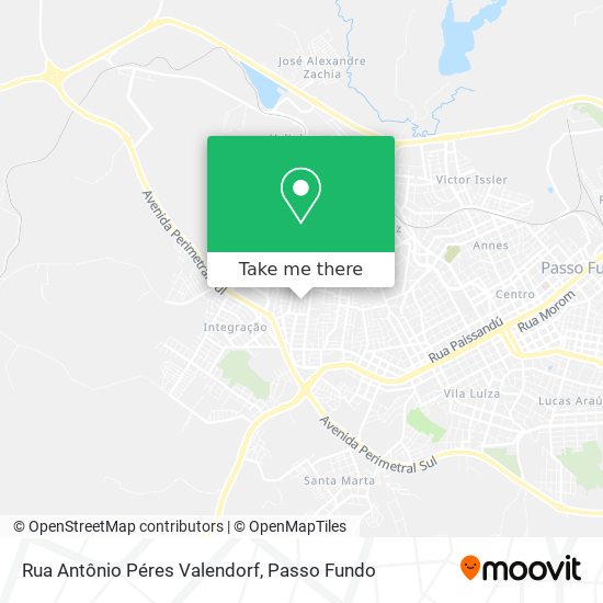 Mapa Rua Antônio Péres Valendorf