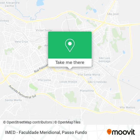 IMED - Faculdade Meridional map