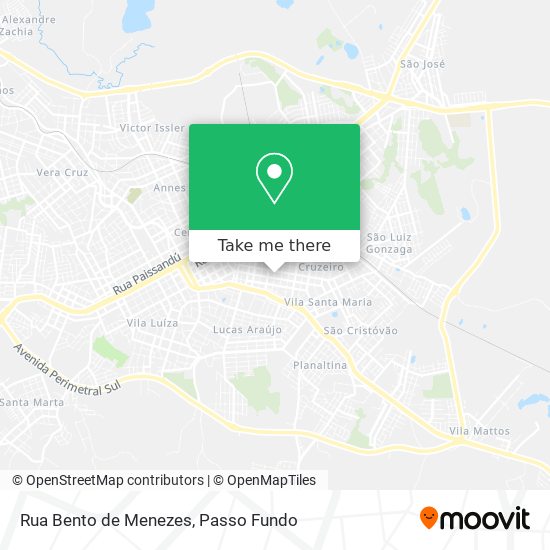 Rua Bento de Menezes map