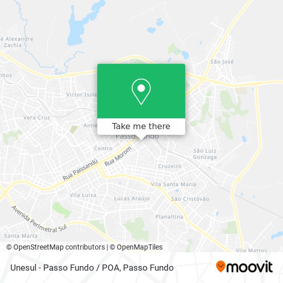Mapa Unesul - Passo Fundo / POA