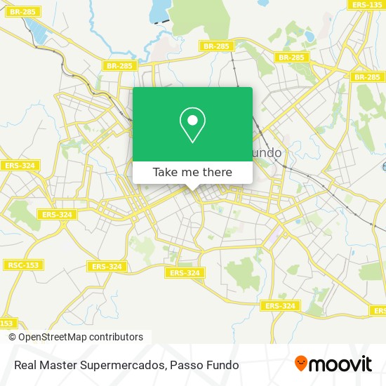 Real Master Supermercados map