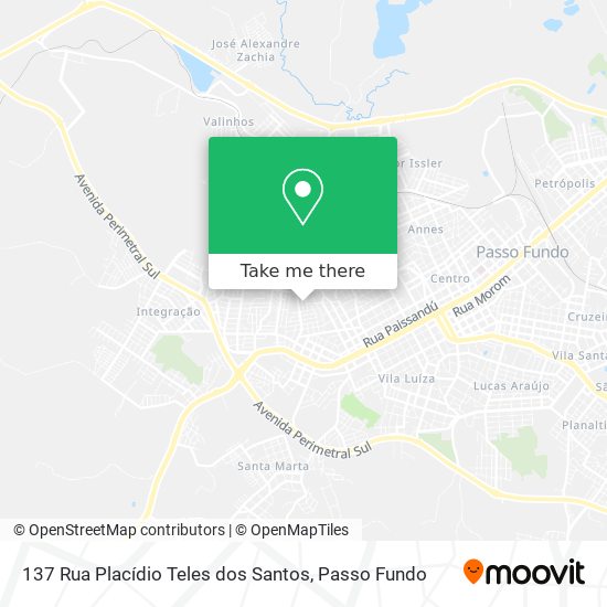 Mapa 137 Rua Placídio Teles dos Santos