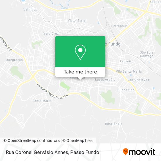Mapa Rua Coronel Gervásio Annes