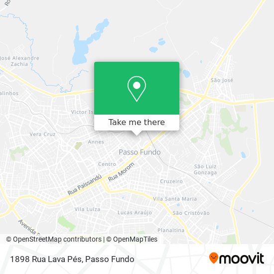 1898 Rua Lava Pés map