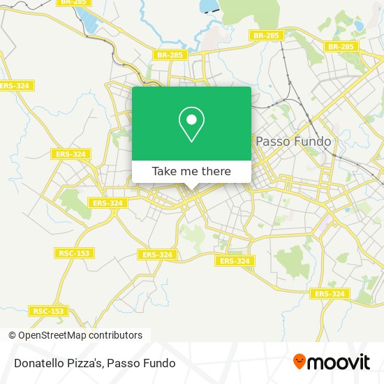 Donatello Pizza's map