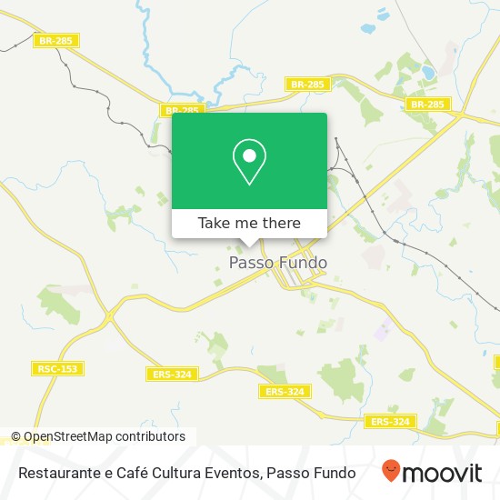Mapa Restaurante e Café Cultura Eventos, Rua Teixeira Soares, 817 Centro Passo Fundo-RS 99010-080