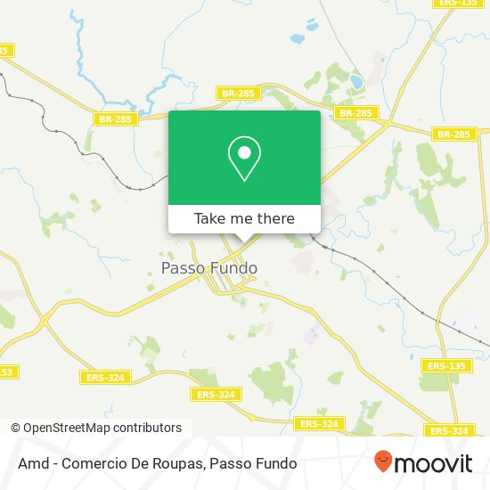 Mapa Amd - Comercio De Roupas, Avenida Brasil Leste, 200 Centro Passo Fundo-RS 99050-000