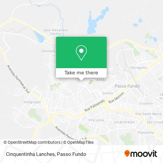 Mapa Cinquentinha Lanches