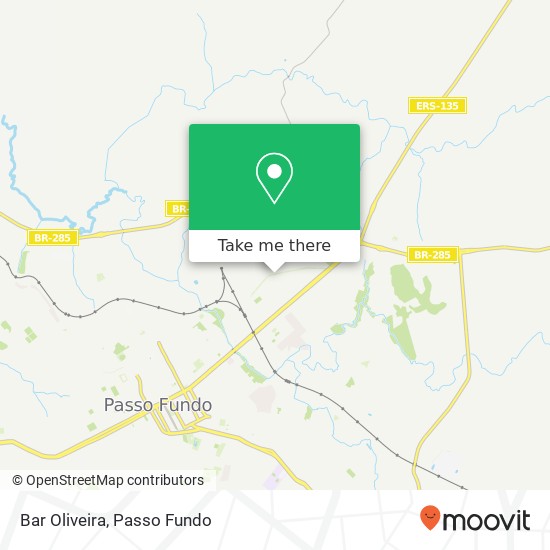 Mapa Bar Oliveira, Rua Castro Alves, 34 Petrópolis Passo Fundo-RS 99050-090