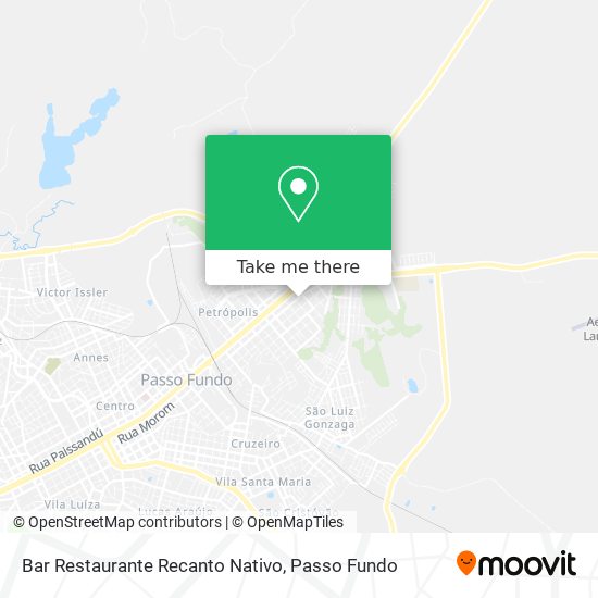 Mapa Bar Restaurante Recanto Nativo